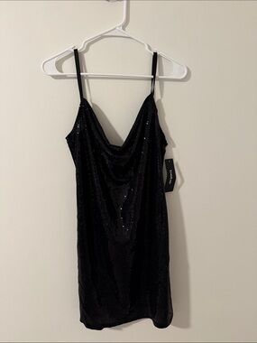 bebe Black Sequin Mini Dress